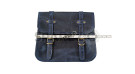 For Royal Enfield Goan Classic 350 Leather Pannier Navy blue Bags With Mounting - SPAREZO For Royal Enfield Goan Classic 350 Leather Pannier Navy blue Bags With Mounting - SPAREZO